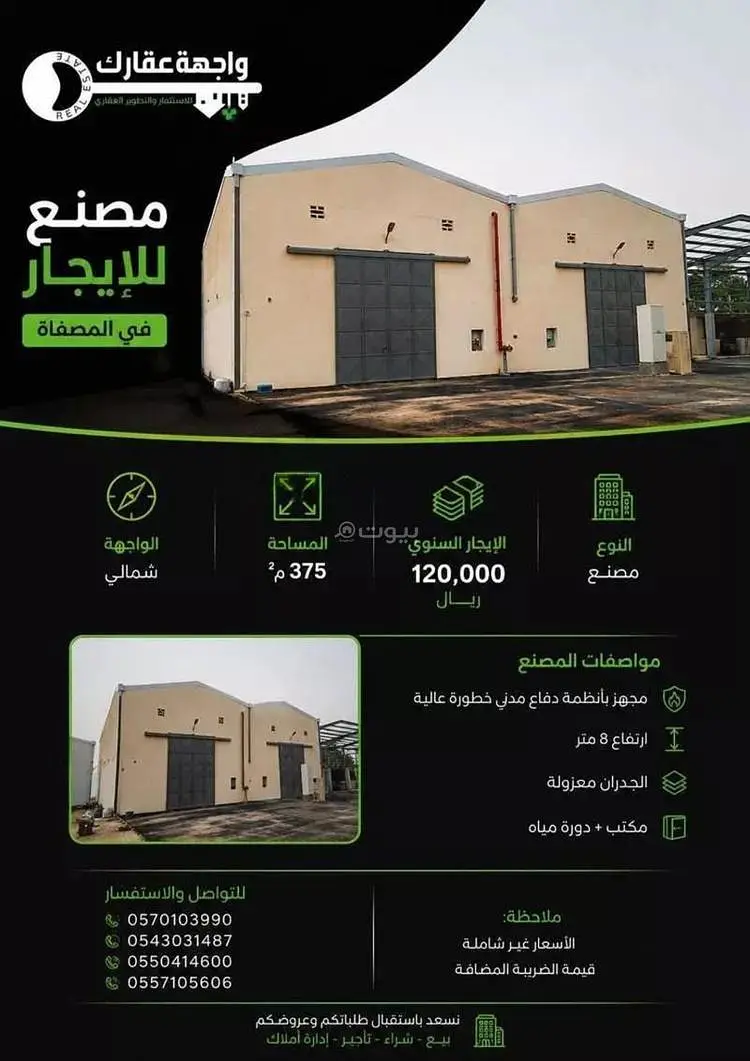 مصنع للإيجار في حي المصفاة – الرياض - 2